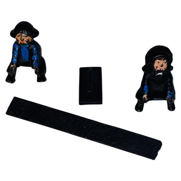 Vintage Cast Iron Amish Boy and Girl on Teeter Totter 1997 John Wright Toy A925 - Picture 10 of 10